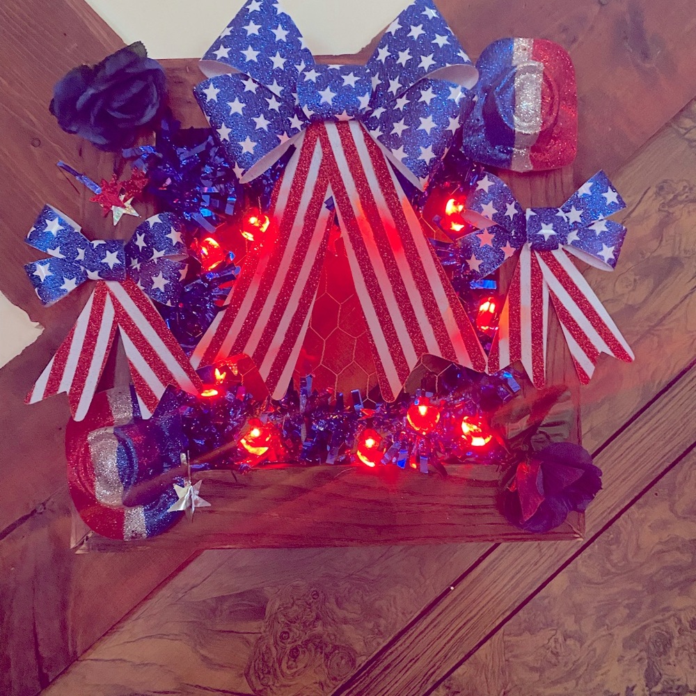 Forth of July home decor, light up frame.